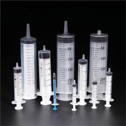LCNUEF 10pcs/Pack Disposable Plastic Sterile Syringe, Sample Injector for Ink Syringe, Industrial Glue Tools, Feeding Device(1mL 10pcs)