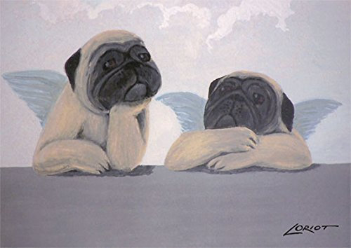 Inkognito Postkarte A6 • 030 ''Mops-Engel Künstler: Loriot • Satire