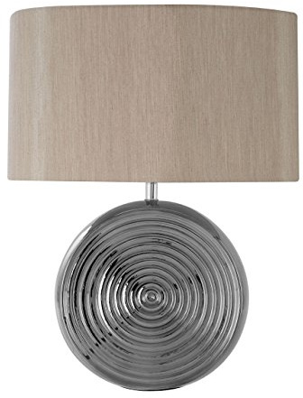 Premier Housewares Contemporary Look Silver Ceramic Table Lamp/Adjustable Reading Table Lamp Ideal For Living Rooms And Bedrooms/ w38 x d20 x h48cm.