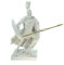 Kremers Schatzkiste Alabaster Leonidas mit Helm und Schild König von Sparta Figur Skulptur 22 cm weiß