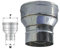 Riduzione e/o aumento di diametro in acciaio inox per canna fumaria (DN 80-100)