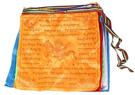 Toyvian Buddhist Hanging Flags Pilgerfahrt dekorative Banner Gebetsmeditation liefert Buddhismus Zubehör