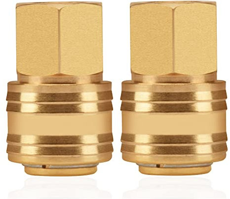 2stk Air Line Connectors 1/4 BSP Euro Airline Hose Compressor Fittings Air Coupler and Plug Kit Couplings Connector Female