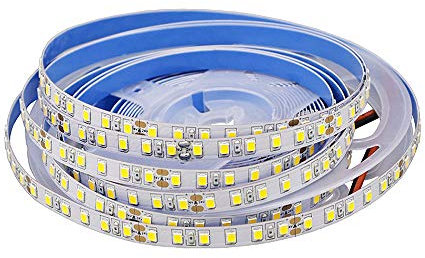 HUAMu LED Strip 600 LEDs 5M 2835SMD Band Leiste Streifen Lichterkette Stripe Lichtleiste TV Innen Treppenlicht Deko Lichter，Kaltweiß, nicht wasserdicht IP20, 12V, 120LEDs/M