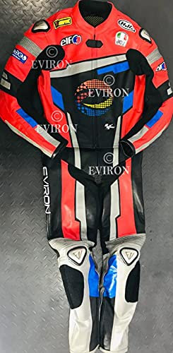 Motocicleta 2 piezas traje de cuero nuevo diseño rojo (XXXL)
