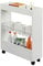 SoBuy BZR46-W Nischenregal mit 3 Etagen Küchenregal mit Rollen Badrollwagen Badezimmerregal Badschrank Nischenwagen Ordnungswagen Rollwagen schmales Regal weiß Badmöbel BHT ca.:20x70x60cm