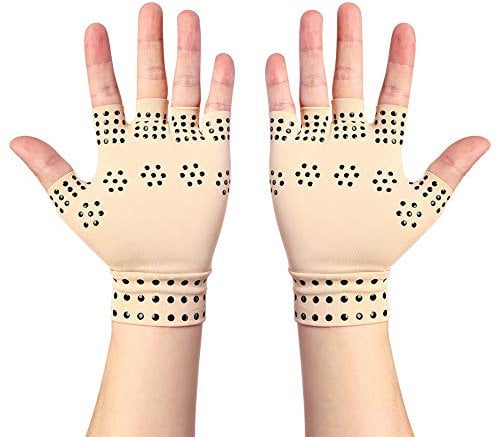 Anti Arthritis mit Magneten, Arthrose Fingerlos inkl Rheumatoide Hand Schmerzen Gesundheit Kompressionstherapie, Beruhigt Schmerzende Hände(Haut farben)