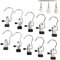 10 Pcs Stiefelhaken, WäSche Haken, Klammer Mit Haken, Boot Clips für Aufbewahrung Von HäNgenden TüChern, Schals, MüTzen, Hosen, Schuhen, HandtüChern, mit Rutschfester Gummiverchromung(Silber)