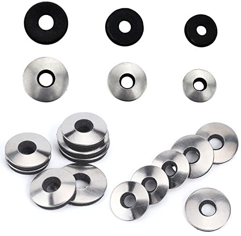 HJYZY 138 arandelas de goma de neopreno de sellado de acero inoxidable EPDM para tornillos #4/#5/#6