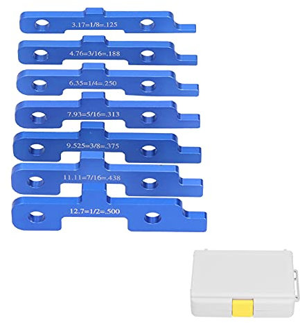 7 Teiliges Setup Stangen, Aluminiumlegierungs Tischsägen Höhenmesser Setup Blöcke Höhenmesser Set für Router Tischsäge und Winkel Holzbearbeitung
