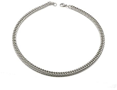Hoisy Kette Herren, Edelstahl Halskette Silber Hummerschere Weizen Größe 55CMx4MM Herren Ketten Schmuck Halskette