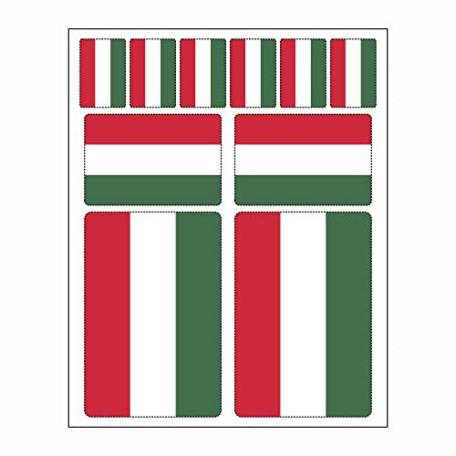 10 Stück Flaggen Aufkleber Ungarn | Sticker Hungary Autoaufkleber