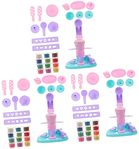 Toyvian 3 Sätze EIS-maschiene Kidcraft-spielset Knetmasse Spielzeug Simulation Einer Eismaschine EIS Spielset Einstellen Lebensmittel Kind Abs