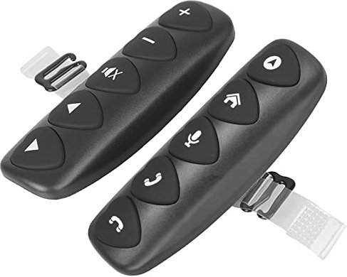 10 Teclas Control Remoto del Volante del Auto Botón Multimedia inalámbrico Controlador reproducción de música Controles universales Botones para Android Radio de automóvil con retroiluminación Azul