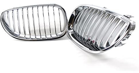 Für B&MW E60 E61 M5 5er 2003-2010 ABS-Kunststoff 2X Chrom-Frontgrills Grill Front Kühlergrille