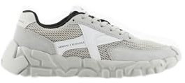 A|X ARMANI EXCHANGE Herren Stone Schnür Sneaker, Grau+op.white, 39 EU