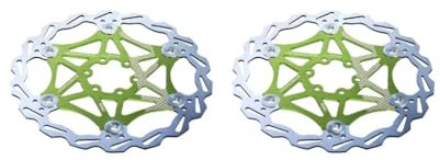 2 Satz von 160 mm Fahrrad Rotor MTB Rennrad Schwimmende Bremsscheibe Rotoren 6 Schrauben Grün