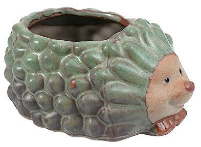 ABOOFAN Pot de Fleur Hérisson Déco Intérieur, Mini Pot de Fleur Animaux en Résine Léger, Vase pour Plantes Succulentes et Cactus, Décoration Maison et Bureau, Présent Jardinage