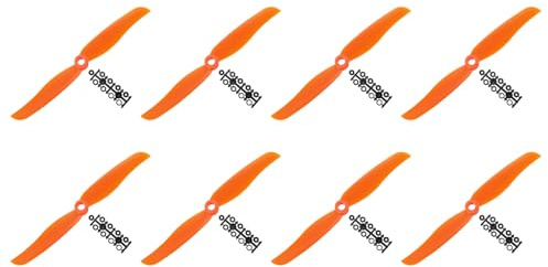 QUARKZMAN 6035 Luftschrauben 6x3.5 Prop 2-Flügelrad Starrflügler Orange Ersatz Stützen mit Adapter Ringe für Airplane RC Plane Paket von 8