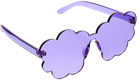 WATIIFUFU Randlose Blumenbrille Partybrille Wolkenbrille Für Frauen Blumensonnenbrille Lustige Sonnenbrille Partysonnenbrille Blumenbrille Sonnenbrille Für Frauen Ästhetische