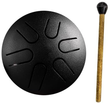 Steel Tongue Drum, 3 Inch 6 Notes Rain Drum For Outside Garden, Handpan Drum With Drumstick, Meditation Drum Percussion Instrument For Musical Education & Zen