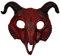 Halloween Half Face Scary Animal Mask,Carnaval Sheep Horn Ghost Devil Demon Mask,Easter Horror Headgear Festival Fancy Dress Samurai Cosplay Party Costume Prop Accessories for Adult (Red Goat)