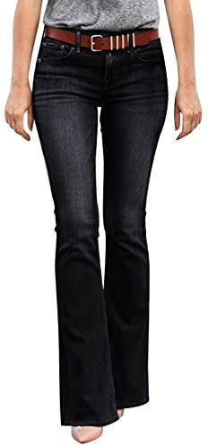Jeans Damen Stretch Boyfriend Stil Denim Loose Hosen Stilvolle Damenjeans Schnitt Straight-Fit Schlupfjeans Große Größen Trachtenjeans