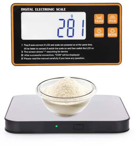 Bascula Cocina,Báscula de cocina dividida de acero inoxidable,1G/15 kg,alta precisión, báscula digital con pantalla LCD retroiluminada, medición de líquidos, función de conteo, tara
