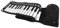Vocdikficy Piano Enrollado A Mano de 49 Teclas con Altavoz Piano Portátil Plegable para Niños Instrumento de Enseñanza de Piano para Principiantes Negro