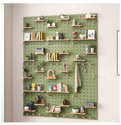 FBJAMZ Pegboard Combination Wall Organizer Kit,Wall Mount Display Peg Board Panel For Organize Home, Office, And Gaming Setup (60x80cm)