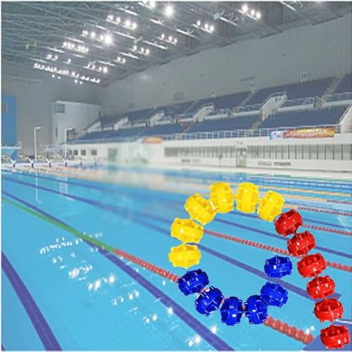 GFLPSQIA Piscina Corda galleggiante Líneas De Natación Hexagonales De Alta Resistencia, Cuerda De Extremo Poco Profundo para Piscinas Enterradas Y Elevadas, Divisor De(72 FT)