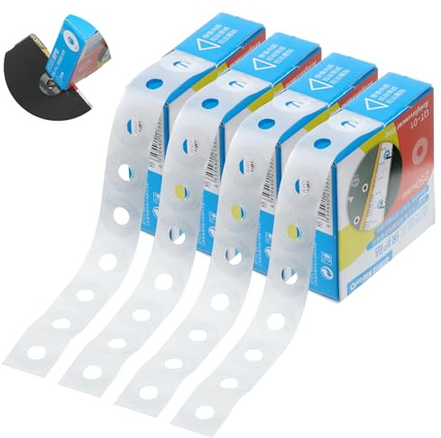YBEATY 1000 adesivi di rinforzo per fori, bianchi, trasparenti, adesivi di rinforzo, etichette autoadesive per raccoglitori di carta perforati, rinforzi per scuole, case, uffici