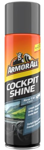 ARMOR ALL Limpiador de Salpicaderos en Aerosol - Aroma Coche Nuevo 500ML - Limpia, Da Brillo y Protege en un Solo Paso, Eficaz en Plástico, Vinilo y Goma, Fórmula Anti-estática para Evitar Polvo