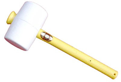 Thor 61-954WFG - Martillo de goma (90 grados, mango de fibra de vidrio), color blanco