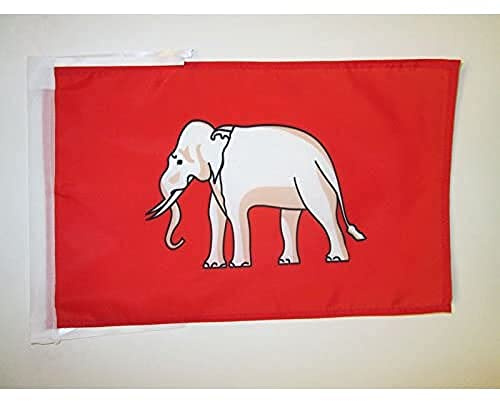 AZ FLAG Kingdom of Siam 1350-1939 Flag 45x30 cm 100D Polyester Cords | Indoor and outdoor use historic Thailand 12x18 in decorative flag double stitched seams and reinforced edges with ties