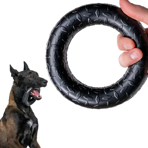 Monster K9 Chew Ring - for Toughest Chewers, Natural Rubber Dog Toy, 6.5in