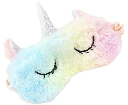 FORLADY Schlafmaske Frauen Unicorn Augenmaske Plüsch Cartoon Shade Augenmaske Shading Für Erwachsene Kind plüsch