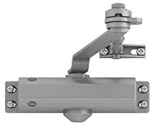 Yale Chiudiporta aereo serie 300 cod. 30-0300-0004-00-60-11 argento, braccio con fermo