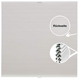 ondeco Waben-Plissee Thermo auf Maß für alle Fenster innen, Montage in Glasleiste Spannschuh, Sonnenschutz-Rollo lichtschutz und Blickdicht, Verdunkelung Weiß B: 131-140 cm, H: 101-150 cm