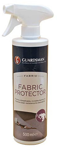 Guardsman Water Repellent Fabric Protector Spray - 500ml for Sofas, Chairs, & Car Seats, Oil Based Stain Dirt Remover Spray to Improve Stain Resistance, Household Fabric & Upholstery Protection Spray
