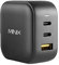 MINIX 66W Turbo 3-Port GaN Wall Charger 2 x USB-C Fast Charging Adapter, 1 x USB-A Quick Charge 3.0, Compatible with Laptop, iPad Pro, iPhone 14 Pro,Max XR XS X SE2 and More (NEO P1)