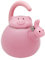 UPware Enamel on Steel Whistling Tea Kettle, Stovetop Teakettle (2.1 Quart, Pink Pig)