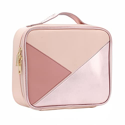 Make up Tasche Kosmetiktasche Damen Schminktasche Portable Make up Reise Bag Kosmetikkoffer Make up Koffer Make up Organiyer Tasche für Damen,Rosa