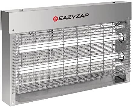 Eazyzap FP985 Ahorro de energía LED Matamoscas e Insectos Plaga, 150 m² de cobertura, Duradero y resistente al óxido acero inoxidable, Bombillas Eco: 2 x 10 W, Bombilla de repuesto AJ638
