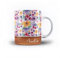Personalised Floral & Leaf Pattern with Name on Wood Design 11oz Ceramic Mug - 14. Spring Flowers