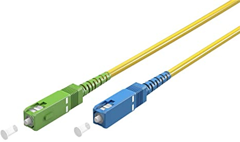 goobay 59666 Glasfaserkabel (FTTH) / Singlemode (OS2) Simplex/SC APC (8°) Stecker auf SC-UPC (8°) Stecker/Lichtwellenkabel / 30 Meter