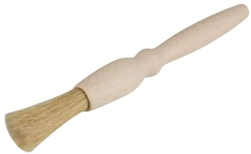 teemando® Pinceau rond pour ménage 18 x 1,8 cm - Pinceau rond avec poils naturels et bois de hêtre