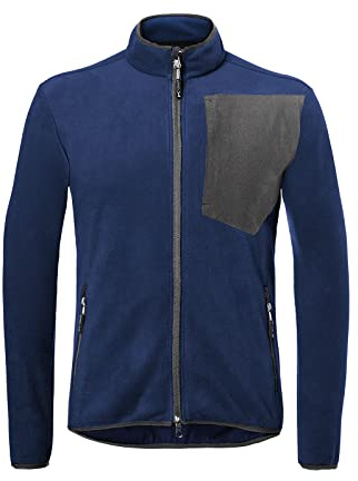 KÜBLER Workwear Fleecejacke – Fleecejacke mit körpernahem Schnitt und Kontrast-Details dunkelblau/anthrazit Gr. XL