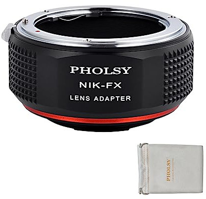 PHOLSY Nikkor F to FX Lens Mount Adapter Compatible with Nikon AI (F AIS AF AF-I AFS) Lens to FX Mount Camera Body Compatible with Fujifilm X-H2S, X-Pro3, X-T5, X-T4, X-S20, X-S10, X-T30II, X-E4 etc.