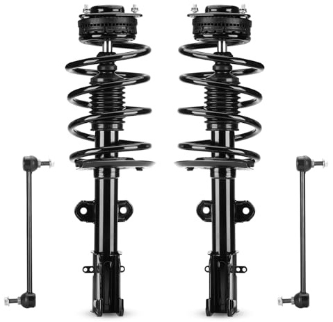 ILONPA 171128L 171128R Front Struts Shocks w/Coil Spring & Sway Bar Links for 2008-2019 Dodge Grand Caravan (Exc. RT, GT) / 2008-2016 Chrysler Town & Country (Exc. S), Shock Absorbers Assemblies K7258